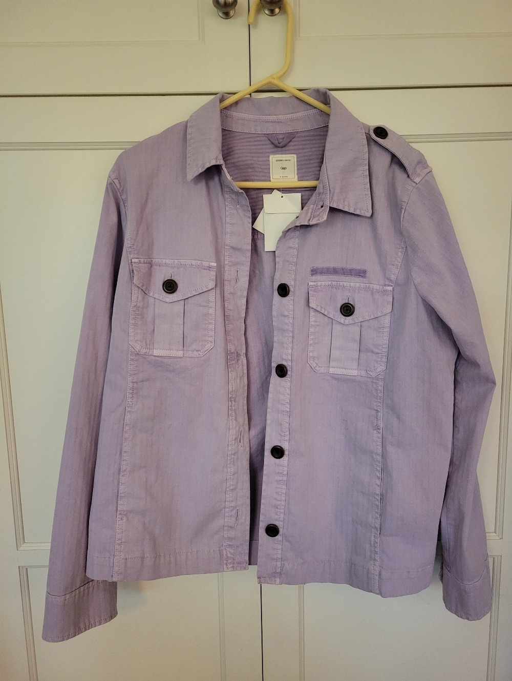 GAP Lavender Button-Up Utility Jacket